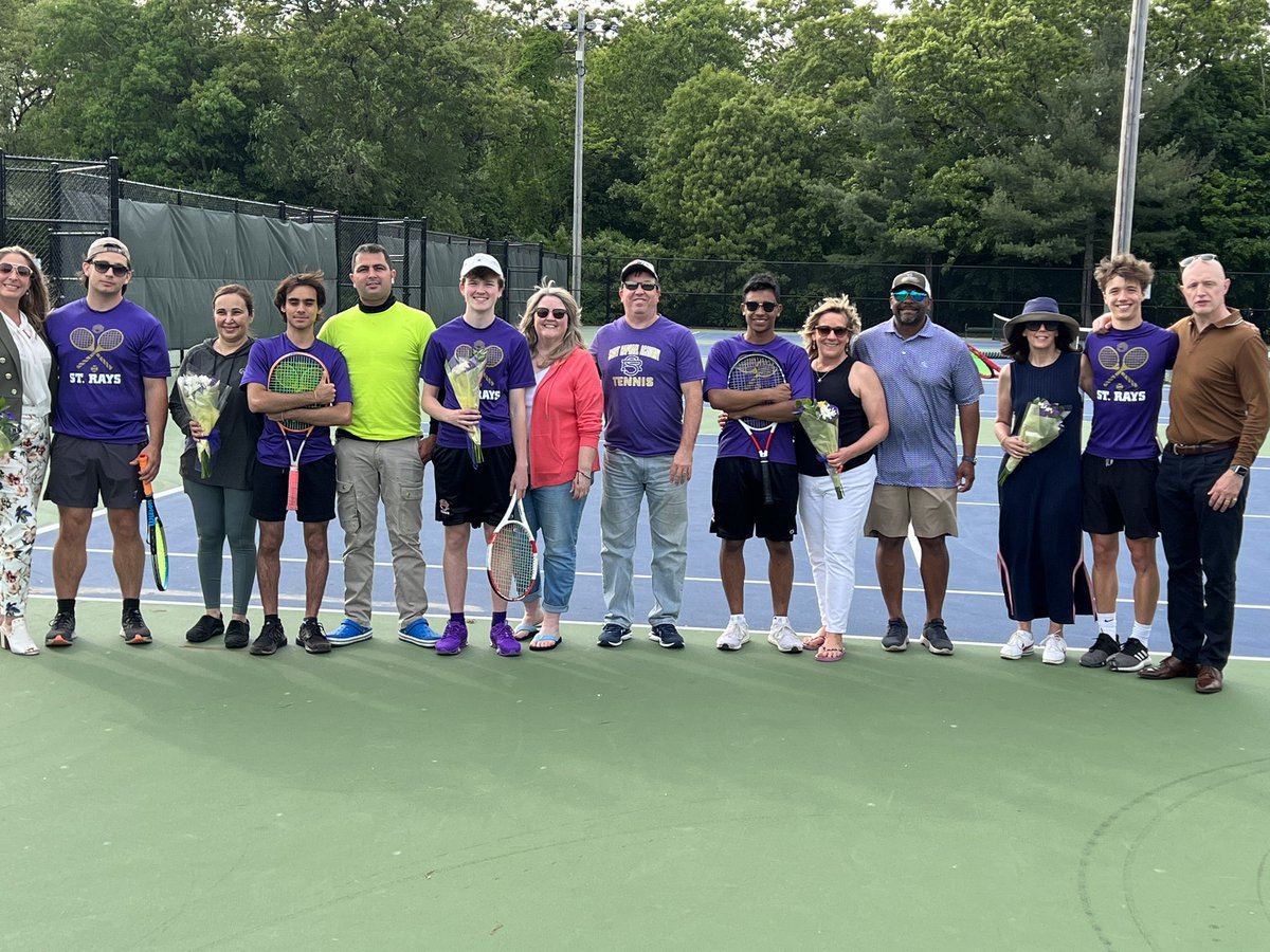 SRAtennis's tweet photo. Senior day 2023 💜💛🎾 https://t.co/VzvBz7xAQM