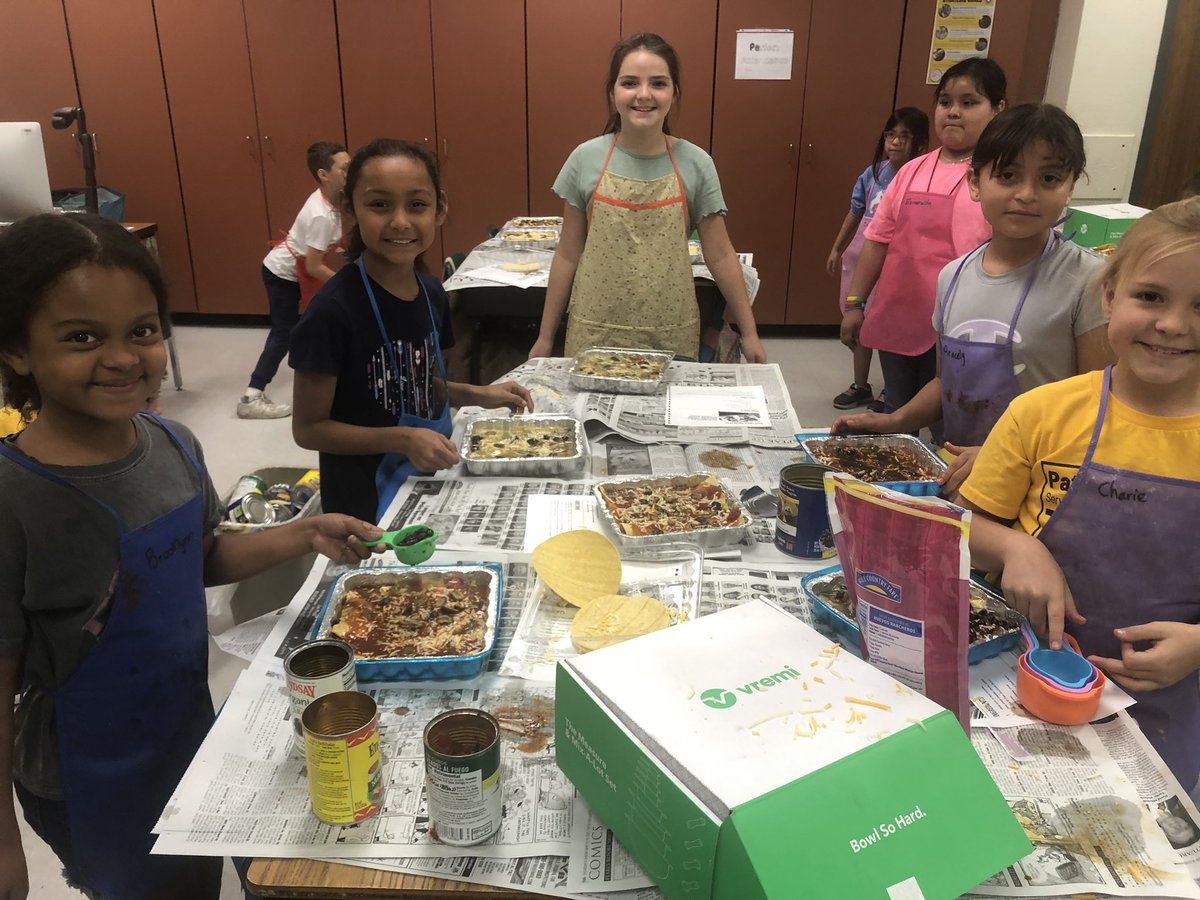 3rd grade READ BAKE SHARE read Horses and The Tortilla Factory. Students learned facts about horses, created a budget, researched Meadow Haven Horse Rescue, and learned about growing corn for tortillas. Students then baked enchiladas for Meadow Haven and families. <a href="/PatlanES/">Patlan Elementary</a>