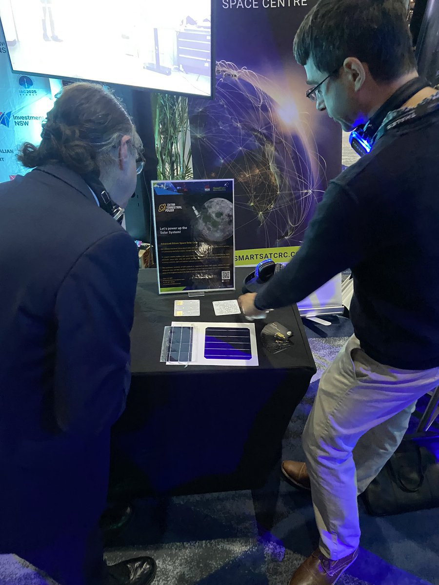 WaratahSeed.Space (@waratahseed) on Twitter photo Extraterrestrial Power Peter Toth <a href="/compulog/">Peter Toth</a> exhibiting their solar cells today at #AustralianSpaceSummit Extraterrestrial Power Peter Toth <a href="/compulog/">Peter Toth</a> exhibiting their solar cells today at #AustralianSpaceSummit