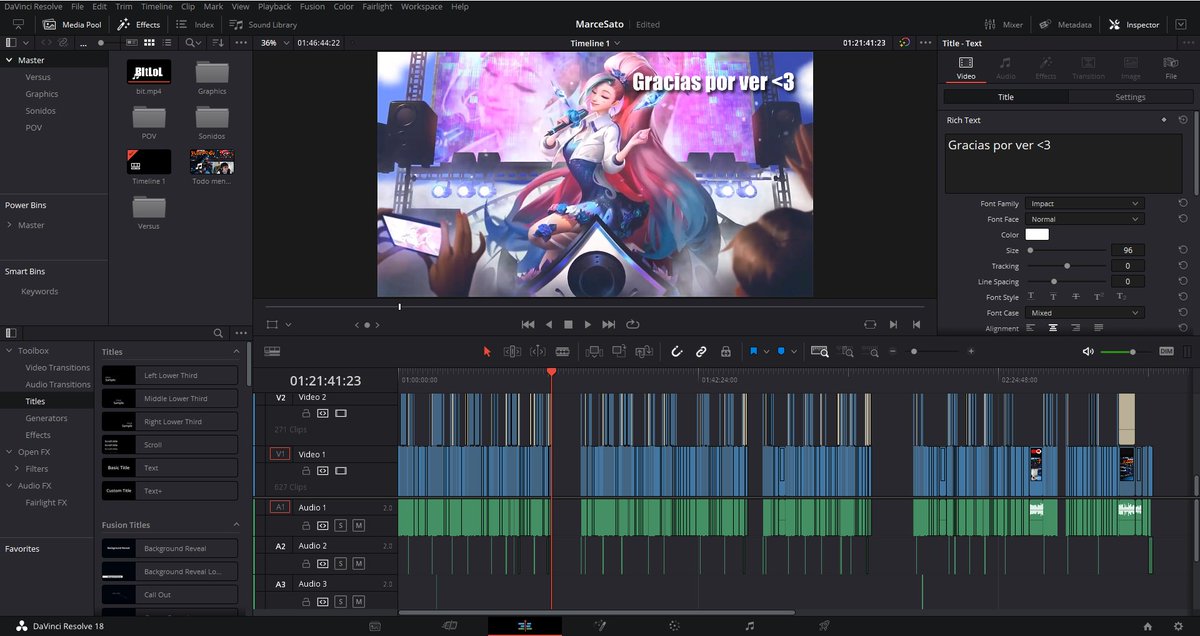 ShadowTitan13's tweet photo. 5 Horas y medias de VOD, 8 animaciones de fusión en nodos, 4 videos en total, todo para que la linea de tiempo del programa parezca código de barras y para ver a mi creador de contenido contento.
La serie entera de la velada está en el YT de @mxrcesato para quienes gusten https://t.co/Jq8JBR9T3F