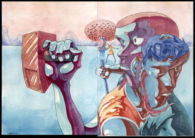 EshineStudios's tweet photo. Original NYC Comic Art Auction: Bioripple Double Page Splash by Nir Levie
Auction: https://t.co/o9wr1TpIrJ
Addendum: https://t.co/xzzaDxfljy
@pulp716 @HeavyMetalWatch @GeekPostNet @krislongo @InkPuddle @nirlevie @HeavyMetalInk
@lapsedcomicfan @fastish #bioripple #cyberpunk https://t.co/PlxPlQPa9N