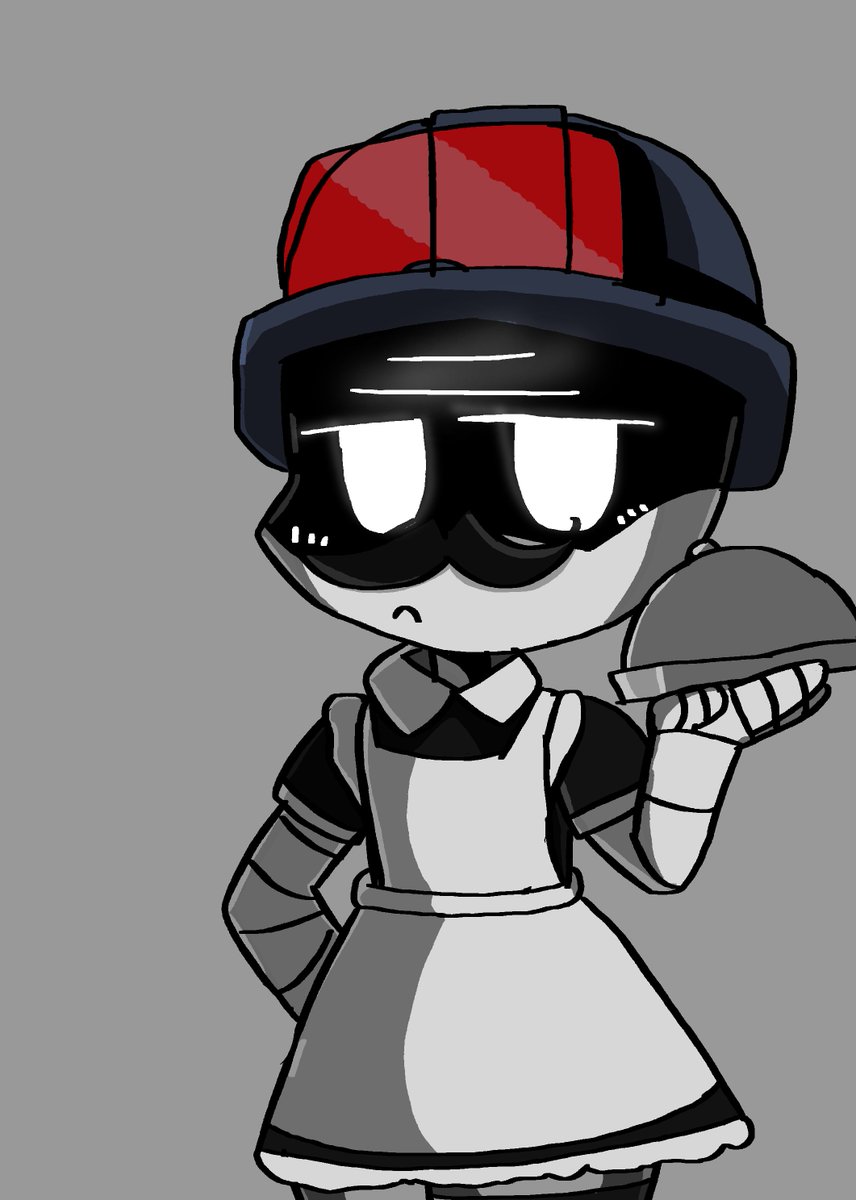 IndiaCo34543704's tweet photo. Khan doorman in a maid dress. Even though Khan doorman in different clothing is a lot funny lmao 

God please spare me #murderdrones #khandoorman #glitchproduction #maiddress https://t.co/qFsLk1173z