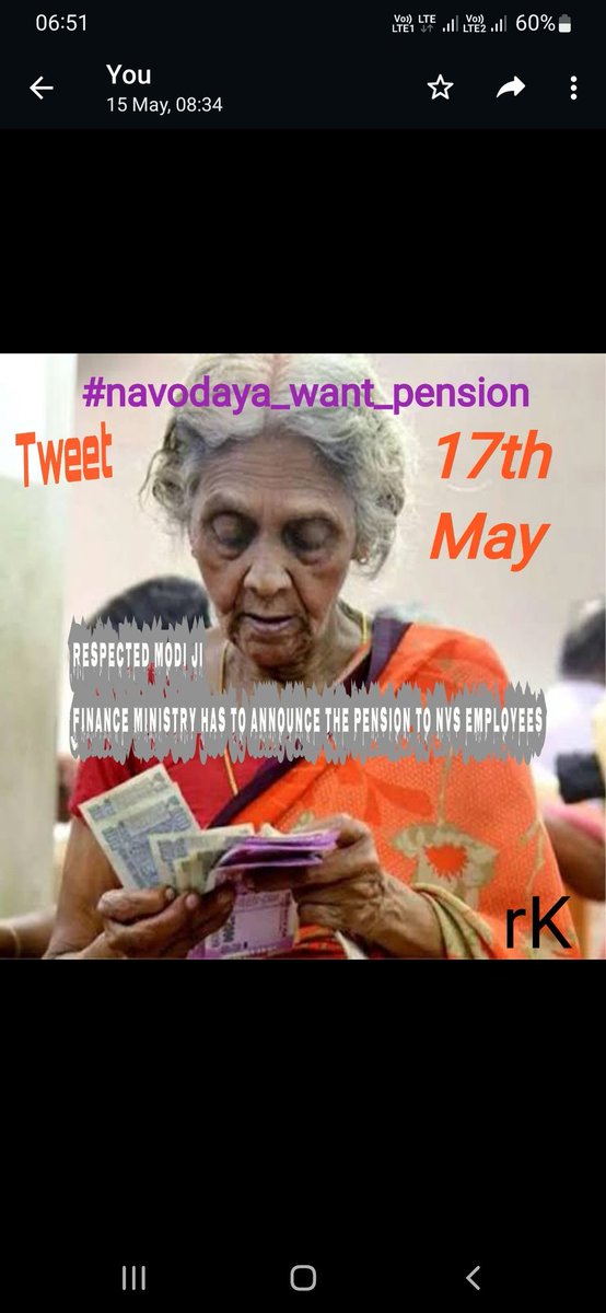 #navodaya_want_pension @nsitharaman @PMOIndia @narendramodi @AmitShah We have worked for the nation with devotion and dedication and are eligible for old pension. Please sanction our pension file pending at PMO.