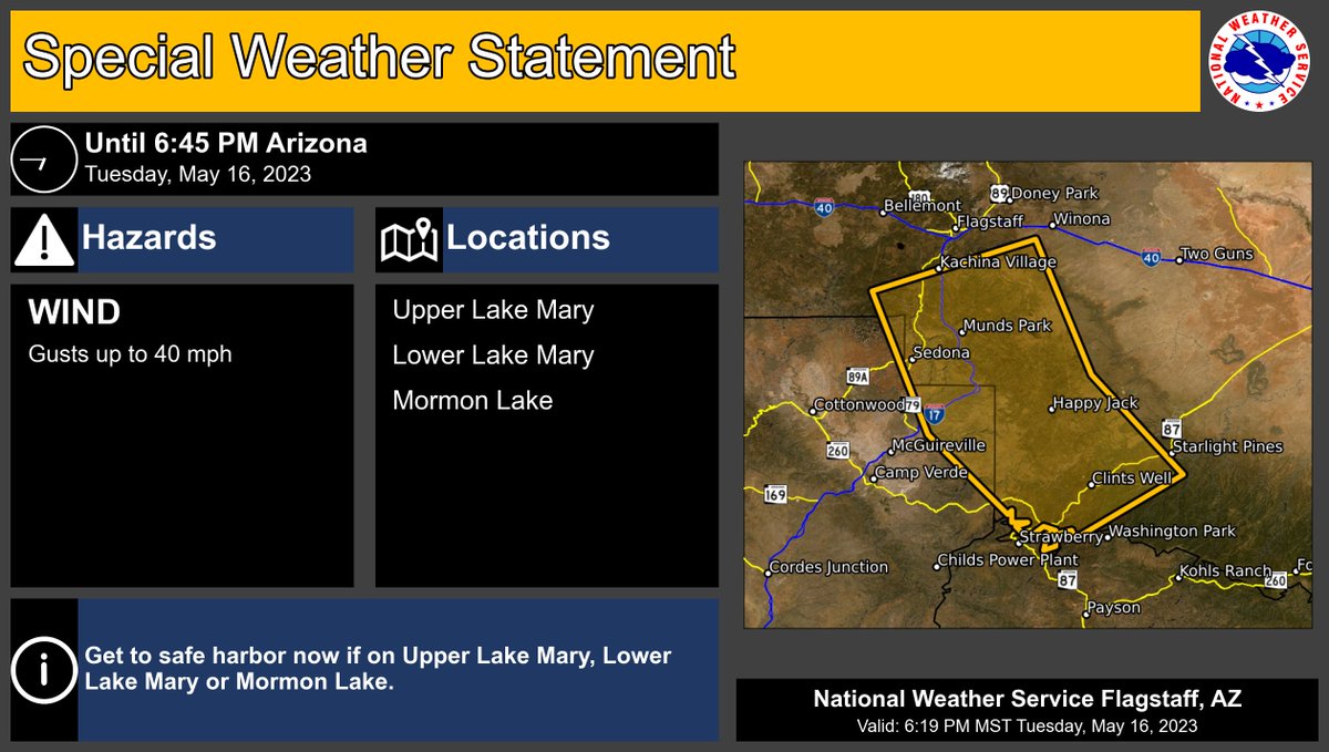 NWS Flagstaff on Twitter "⚠️ Special Weather Statement ⚠️ in effect