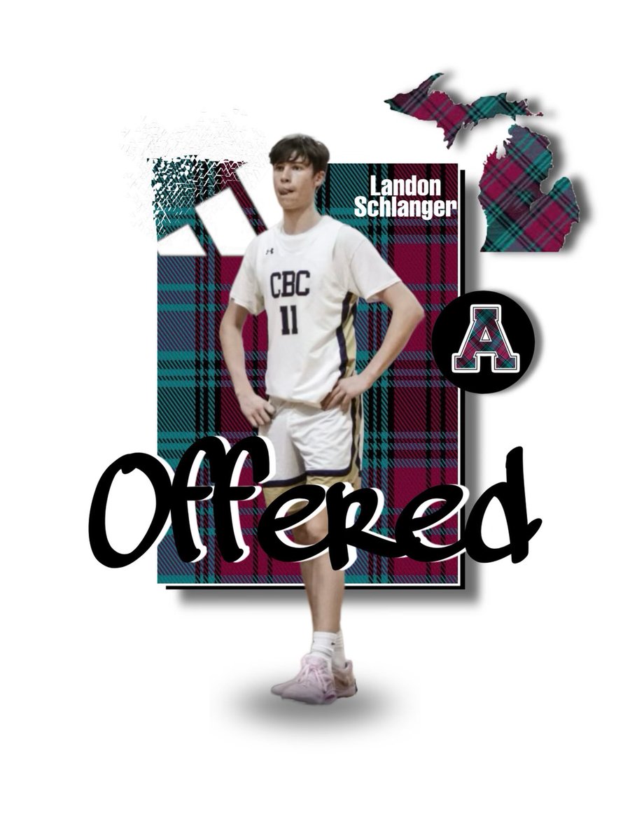 LandonSchlanger's tweet photo. Blessed and thankful to receive an offer from Alma college! @ArsenalHoops @CBCHS_Hoops https://t.co/hnyNfuvtFA
