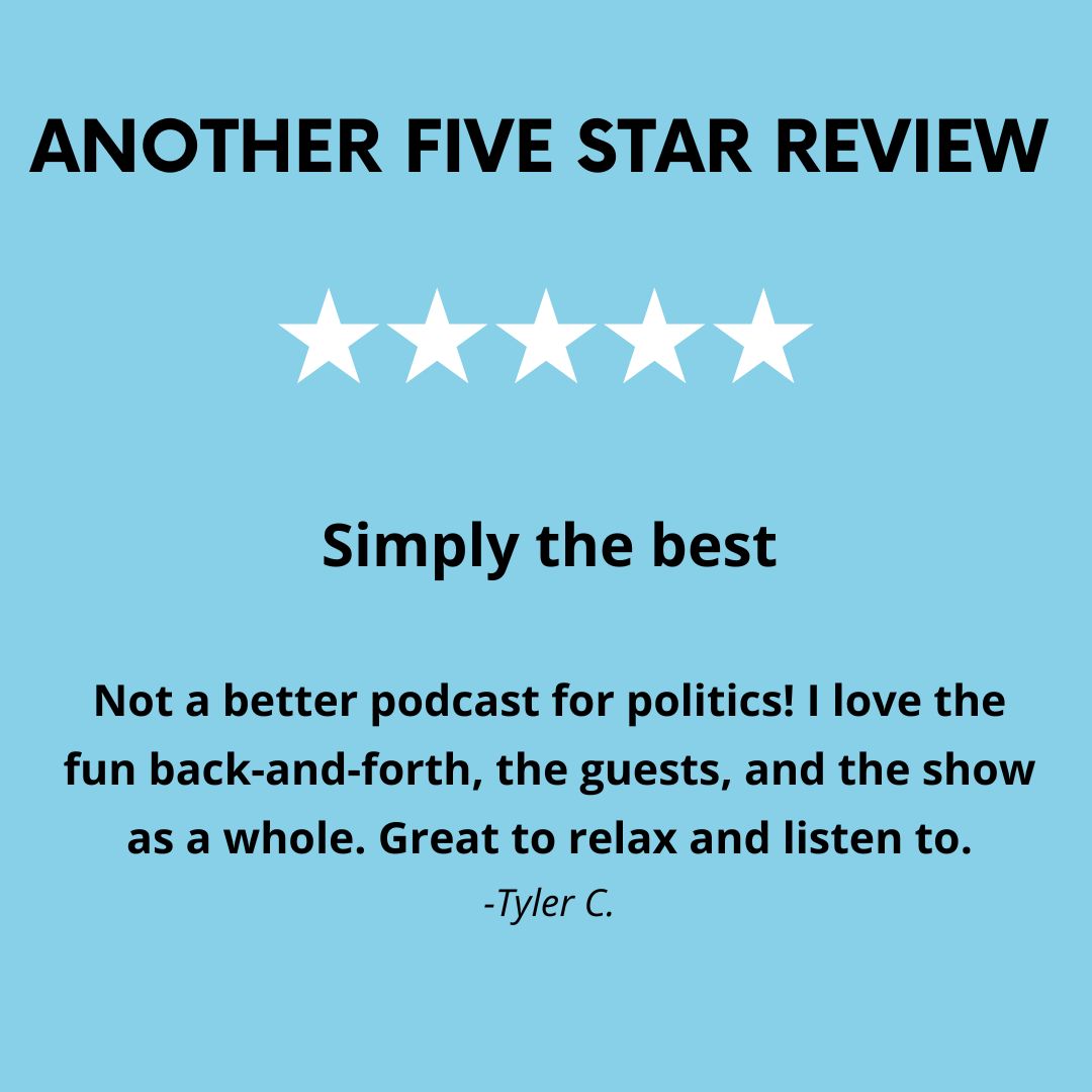 Thanks for the five-star review! We love to hear from our listeners; be sure to leave a review for your favorite political podcast! #bourbonandbanter #sheheenandlourie #scpolitics