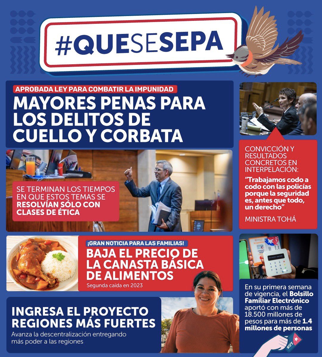 #QueSeSepa esta buena noticia 😃
¡Aprobada ley de delitos económicos y atentados contra el medioambiente!