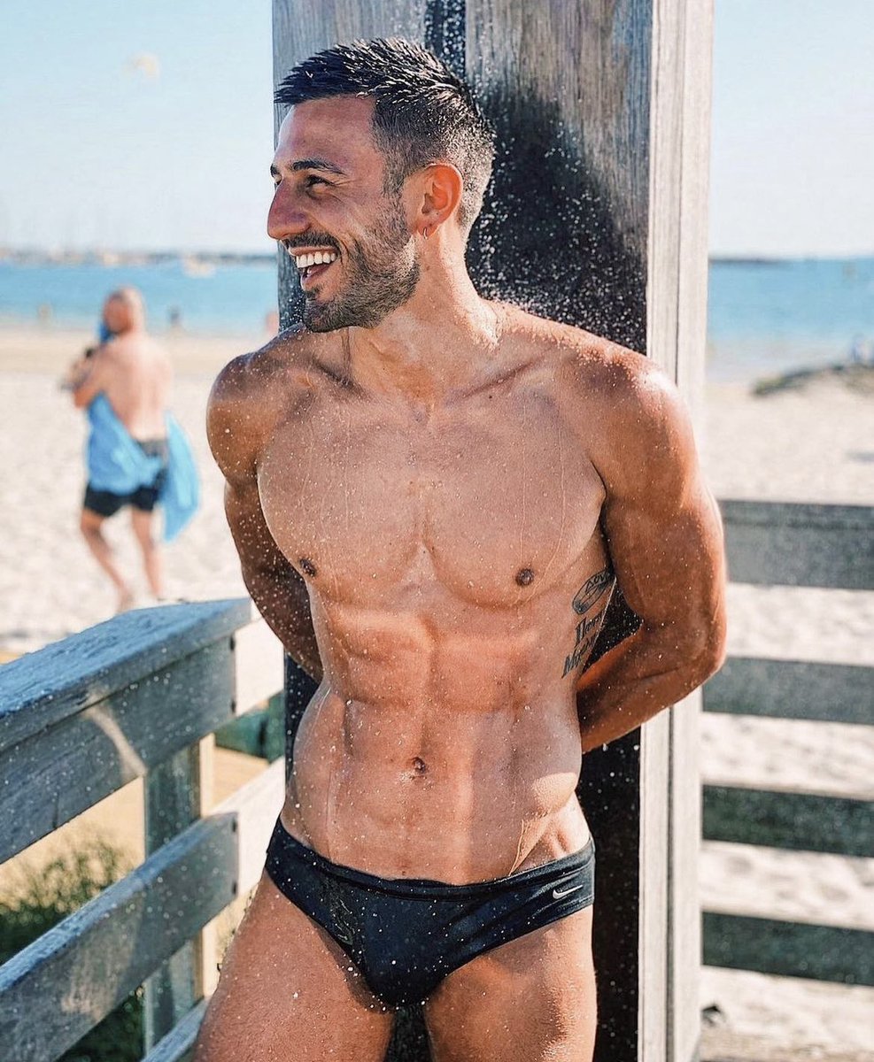 Pt. 14 // In honor of stupid Christians pretending that women's leggings are too revealing, each day I will be posting photos of men wearing almost nothing, in public spaces. 

CHRISTIANS MEN: I can't even go to the beach because women flaunt their bodies! 

MEN AT THE BEACH: