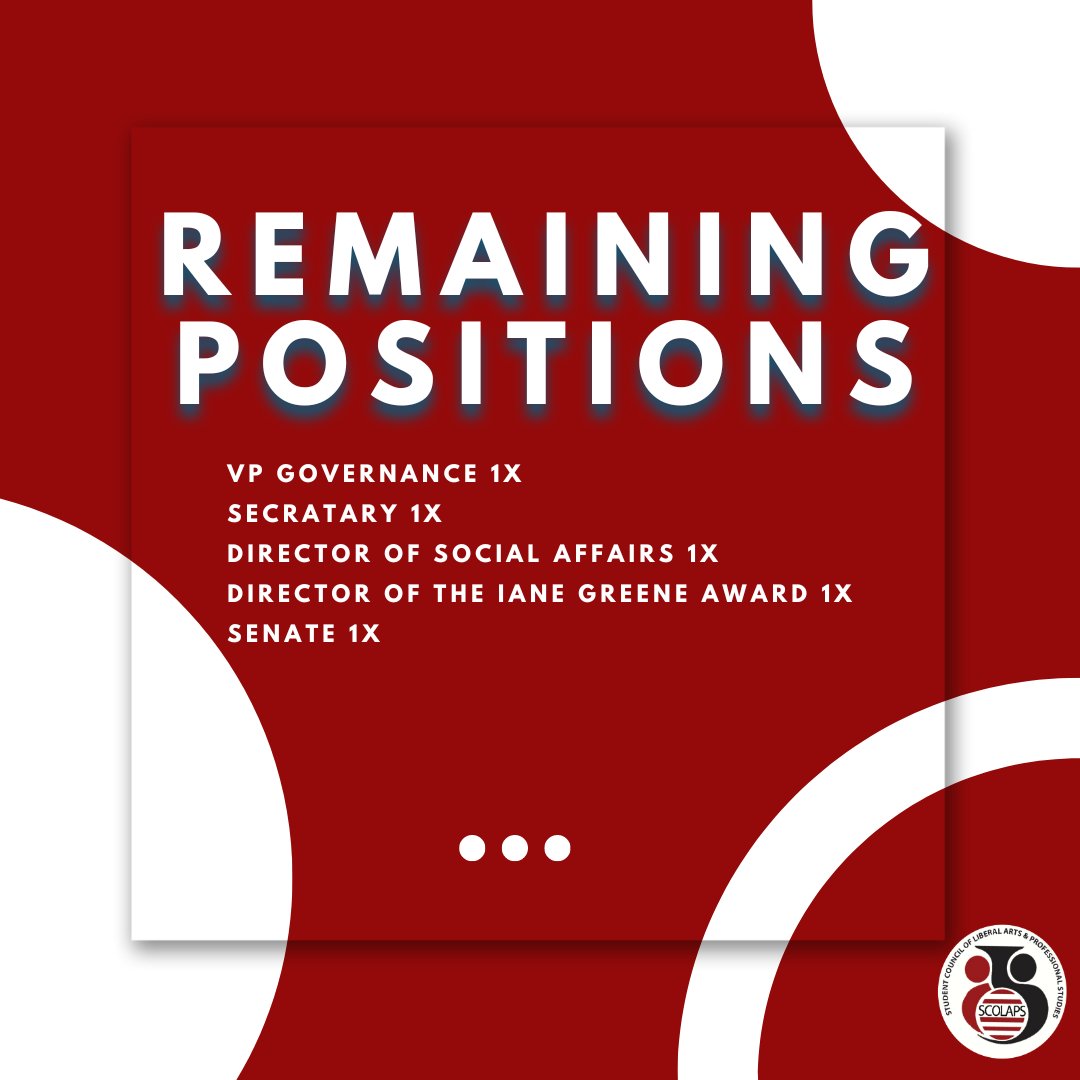 ‼️Voting period has begun‼️

Submit your nomination forms to our remaining executive/director positions ✨