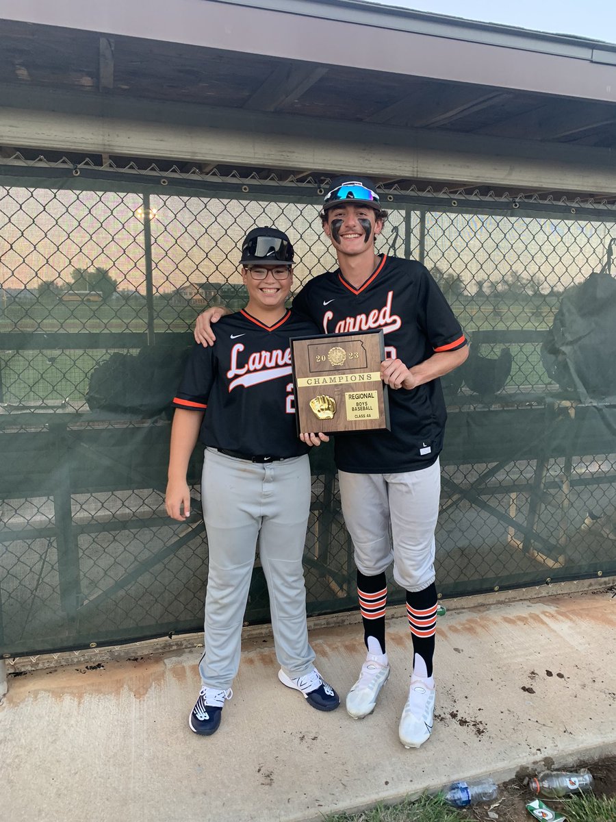 State bound!! The Larned/LaCrosse baseball beat Pratt 1-0 in the Regional Championship! Very proud of Caden, Reece and their teammates &amp; coaches