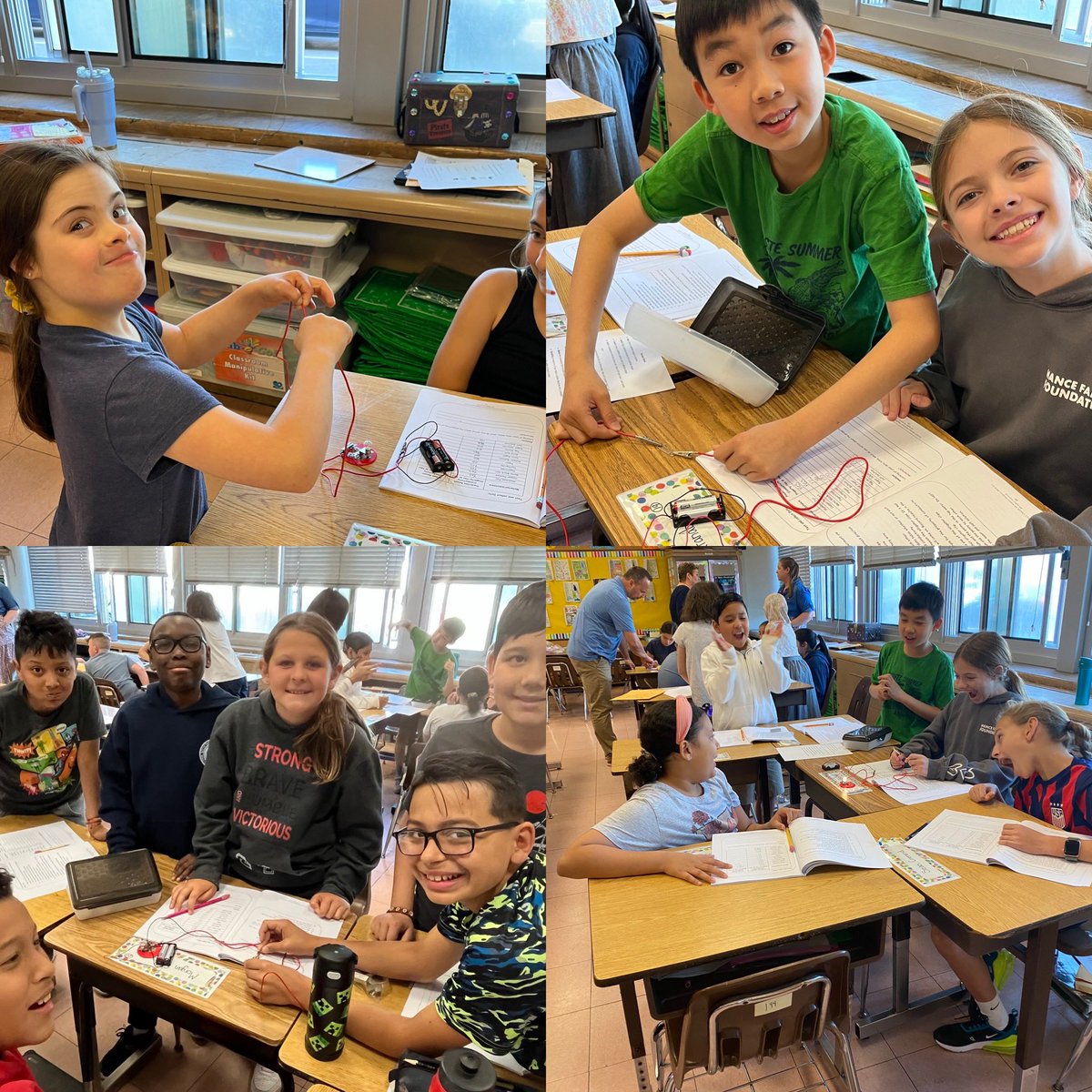 MrsTerrillion's tweet photo. Chemistry lights up our lives! In science we were able to test different materials for electrical conductivity. Did you know that most metals and salt water are conductors and provided electricity?! @IslandtreesMMS 💡⚡️⚡️ https://t.co/LzvUDrHdsO