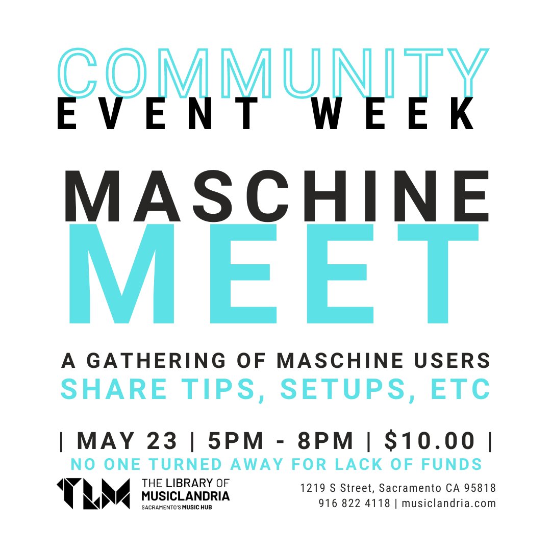 MusicLandria's tweet photo. Maschine Meetup. A Gathering of Maschine users to share tips, setups, etc. https://t.co/yYFD5QB4tP