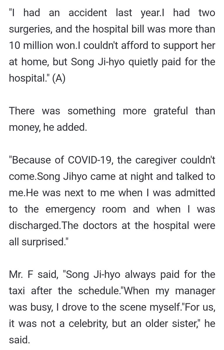 suyeounie's tweet photo. Jihyo is such a pure soul. I couldn't think that I could admire her even more but the things she does for other people is just incredible. Silently settling an employee's hospital bills, lending money to the ones who need it, bringing an employee to the emergency room herself... https://t.co/F8oGCcIOsz