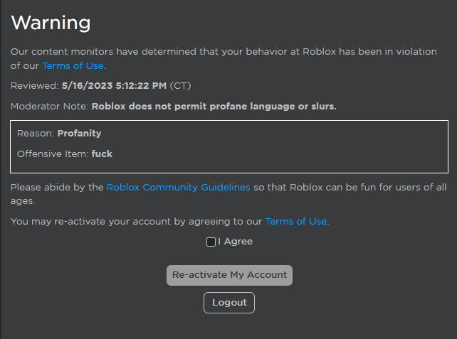Kkbar9's tweet photo. my friend just got a warning, How did this even bypass roblox chat filter lol. https://t.co/bo4bGrbH1H
