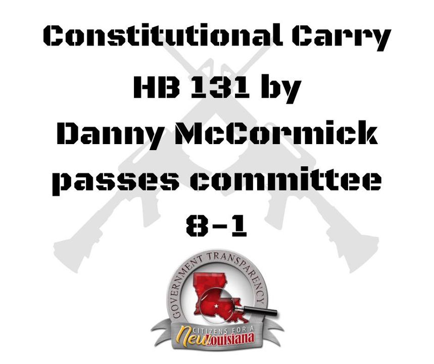 newlouisiana's tweet photo. Constitutional Carry: https://t.co/qTttwVrdX7