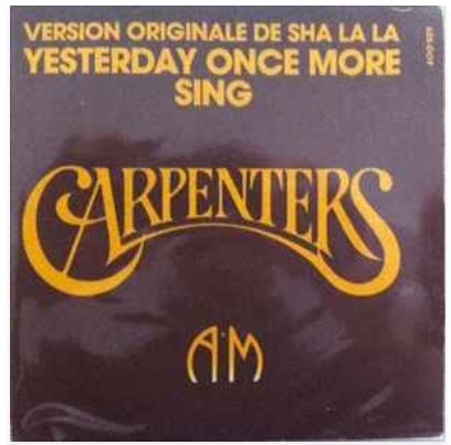 #OnThisDay back in 1973 (#16May), #TheCarpenters released 'Yesterday Once More' as single, eventually peaking at #2 in both the #BillboardHot100 and the U.K. Official Chart. 

Not every country used the 'painted' single cover  - here are the covers from Scandinavia and France.