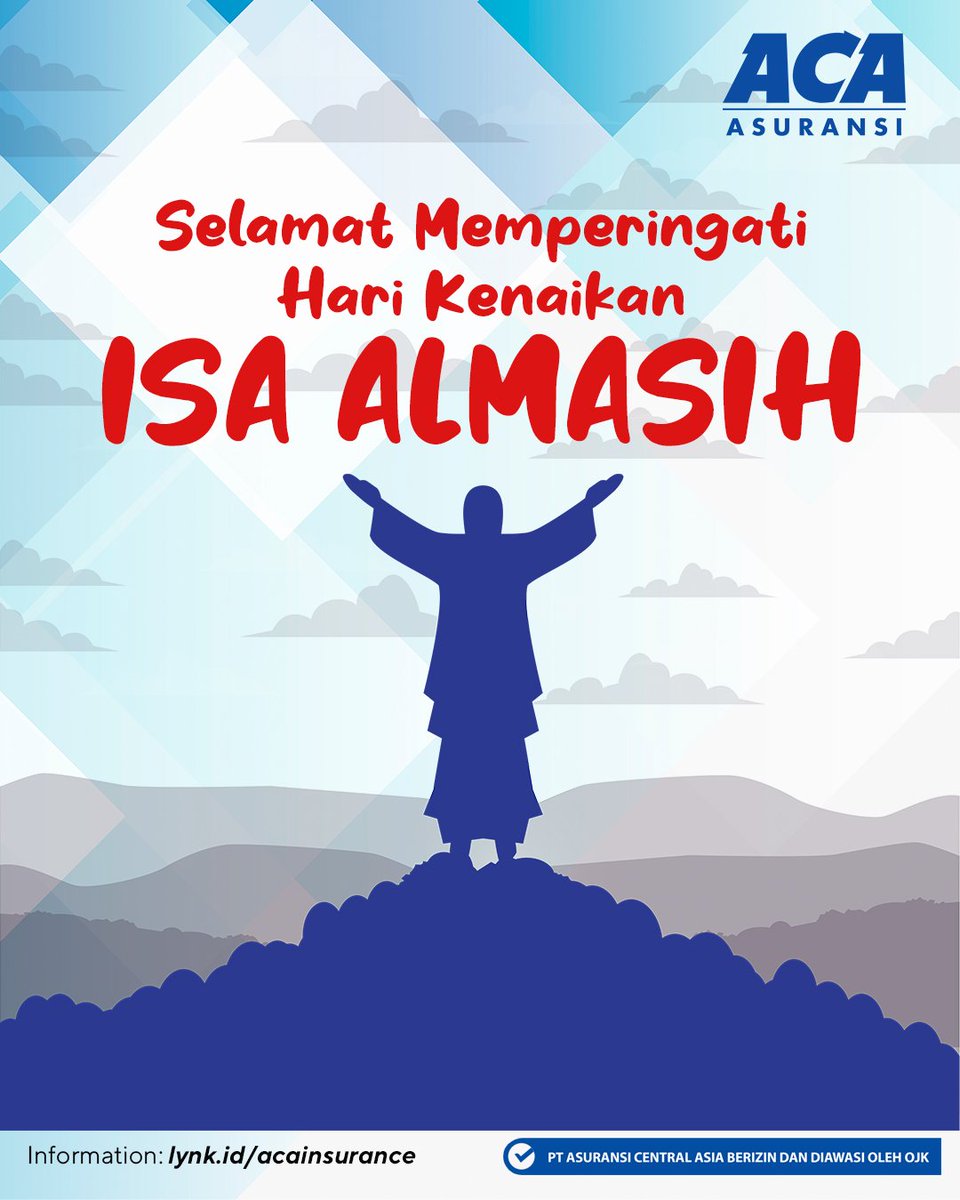acaasuransi's tweet photo. Selamat Memperingati Hari Kenaikan Isa Almasih.

Untuk Sahabat ACA yang merayakan.

#RisikoACAInsaja #ACAinsurance #KenaikanIsaAlmasih #Ascension https://t.co/CvuVyo1Zfa