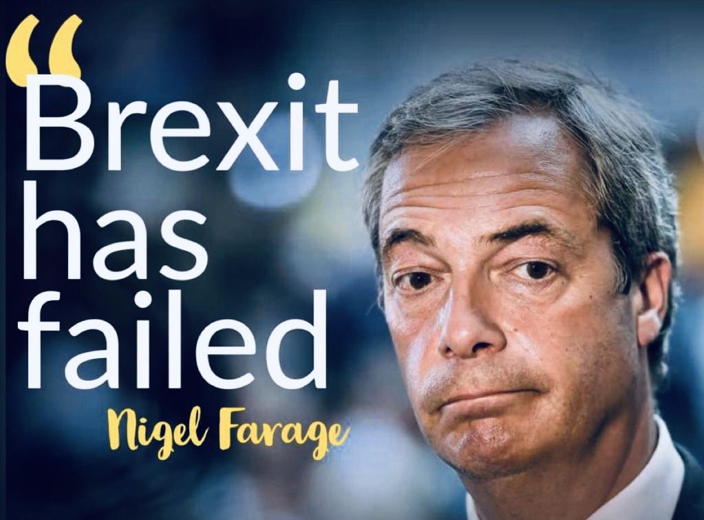 rulajebreal's tweet photo. #Farage dichiara che “la #Brexit ha fallito.”
È stato sostenuto dalla Russia e, con la propaganda anti EU, ha diviso e destabilizzato l’Europa.
La vittoria del #Leave fu anche la vittoria di Putin, che continua ad esportare la sua dittatura con la corruzione, propaganda e bombe. https://t.co/UeakXVBagm