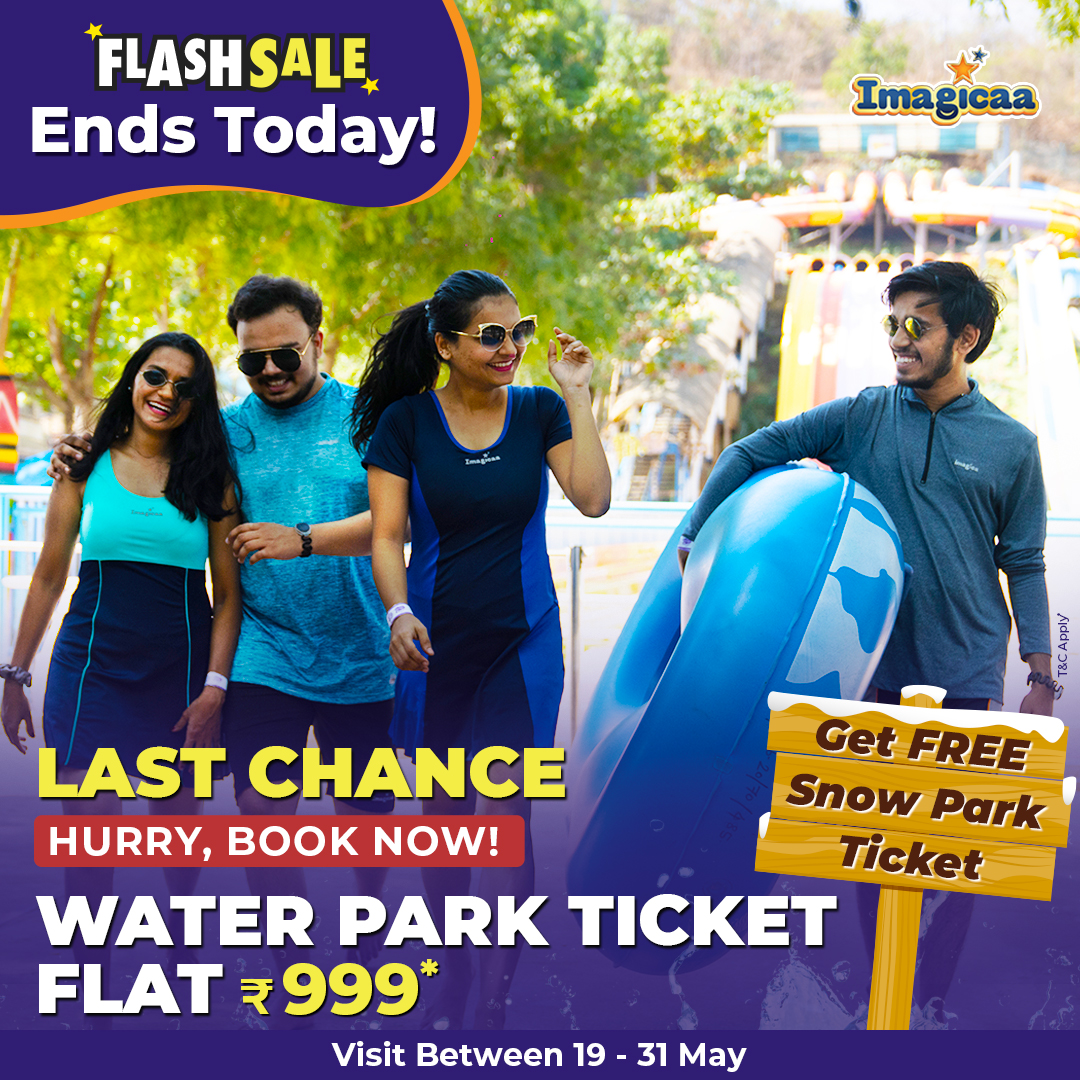 ⏰⚡Final Countdown: Book now and Get Water Park Ticket Flat at ₹999* and FREE Snow Park Ticket!⛄🌊😍

Plan your visit now bit.ly/3O4cfeL

#sale #salealert #flashsale #alert #offeralert #offers #summeroffer #deals #offer #Imagicaa #fun