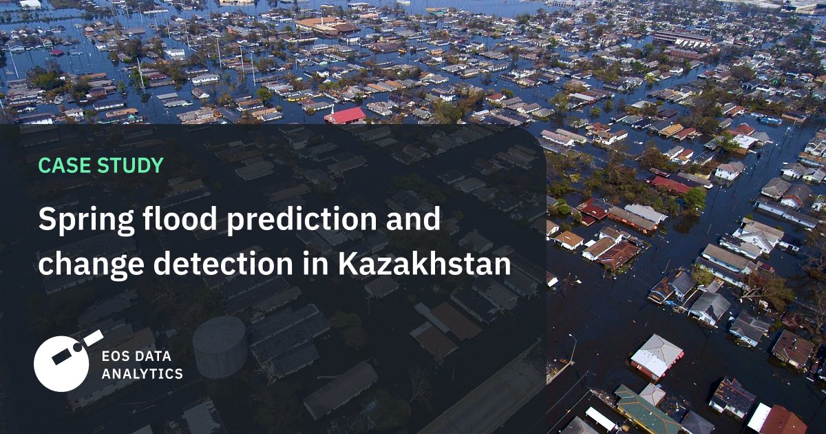 eos_da's tweet image. 🌊 Remarkable progress in #FloodDetection by EOSDA! Discover our case study on spring #flood detection in 📷 #Kazakhstan. Our custom ML model predicts floods with 90%+ accuracy, estimates snowmelt probability, and forecasts flood dates. 📷bit.ly/3Wag4Ri