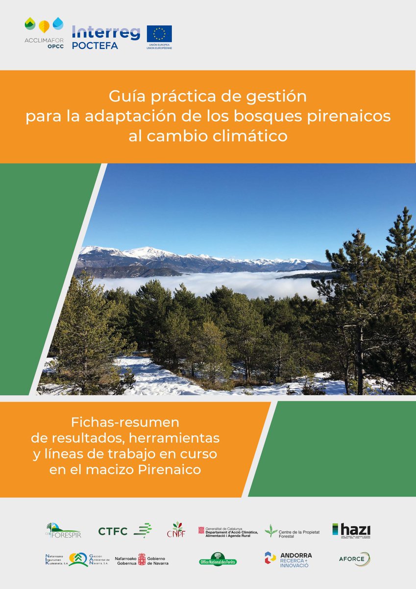 LColl_'s tweet photo. 🔊Just published (in Spanish):
"Guía práctica de gestión para la adaptación de los bosques pirenaicos al cambio climático".
A collaborative product of @opcc_ctp #ACCLIMAFOR edited by @baiges_teresa and Raphaël Delpi (@FORESPIR_ ).
PDF version here 👇
https://t.co/2Msd5j0W3e https://t.co/7dCynYhaib