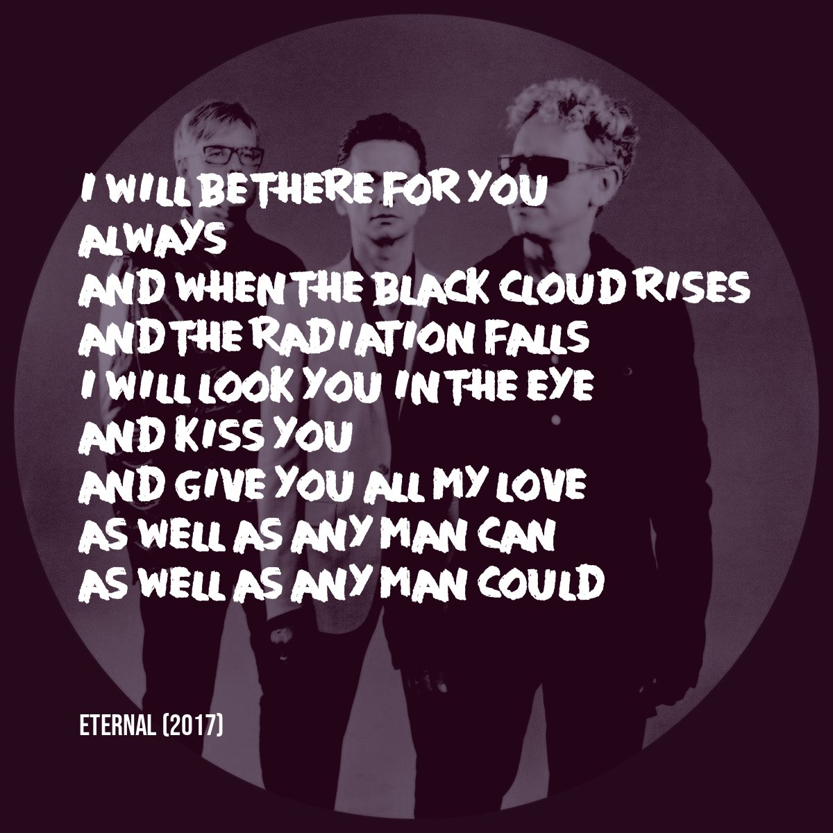 dm_stripped's tweet image. I will be there for you
Always
And when the black cloud rises
And the radiation falls
I will look you in the eye
And kiss you
And give you all my love
As well as any man can
As well as any man could

Eternal (2017)