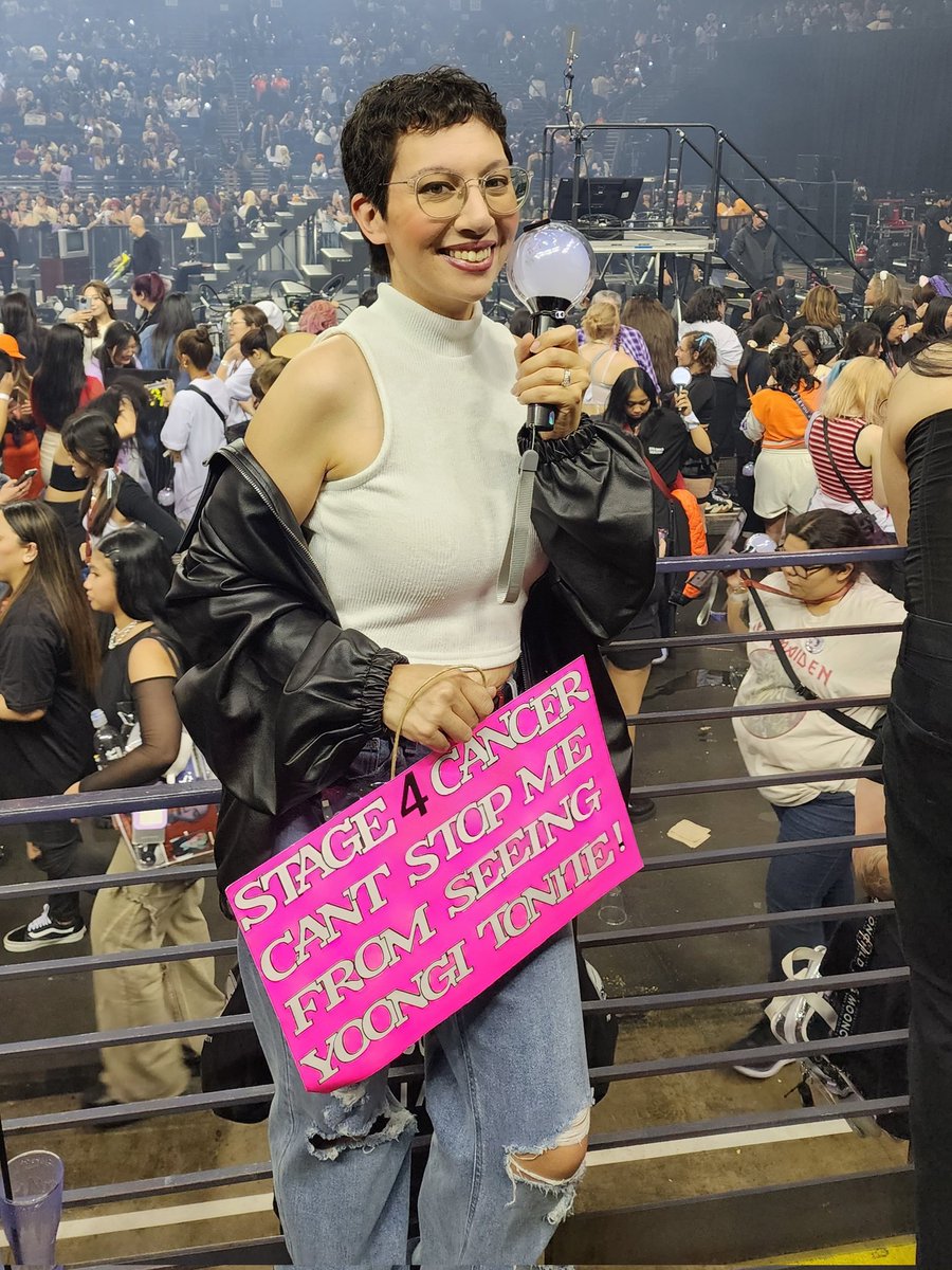 "Stage 4 cancer can't stop me from seeing Yoongi tonite!" Had the best time jumping and screaming my lungs out! can't wait for tomorrow's show. Thank you, AGUST D! 

#SUGA_AgustD_TOUR_in_Oakland