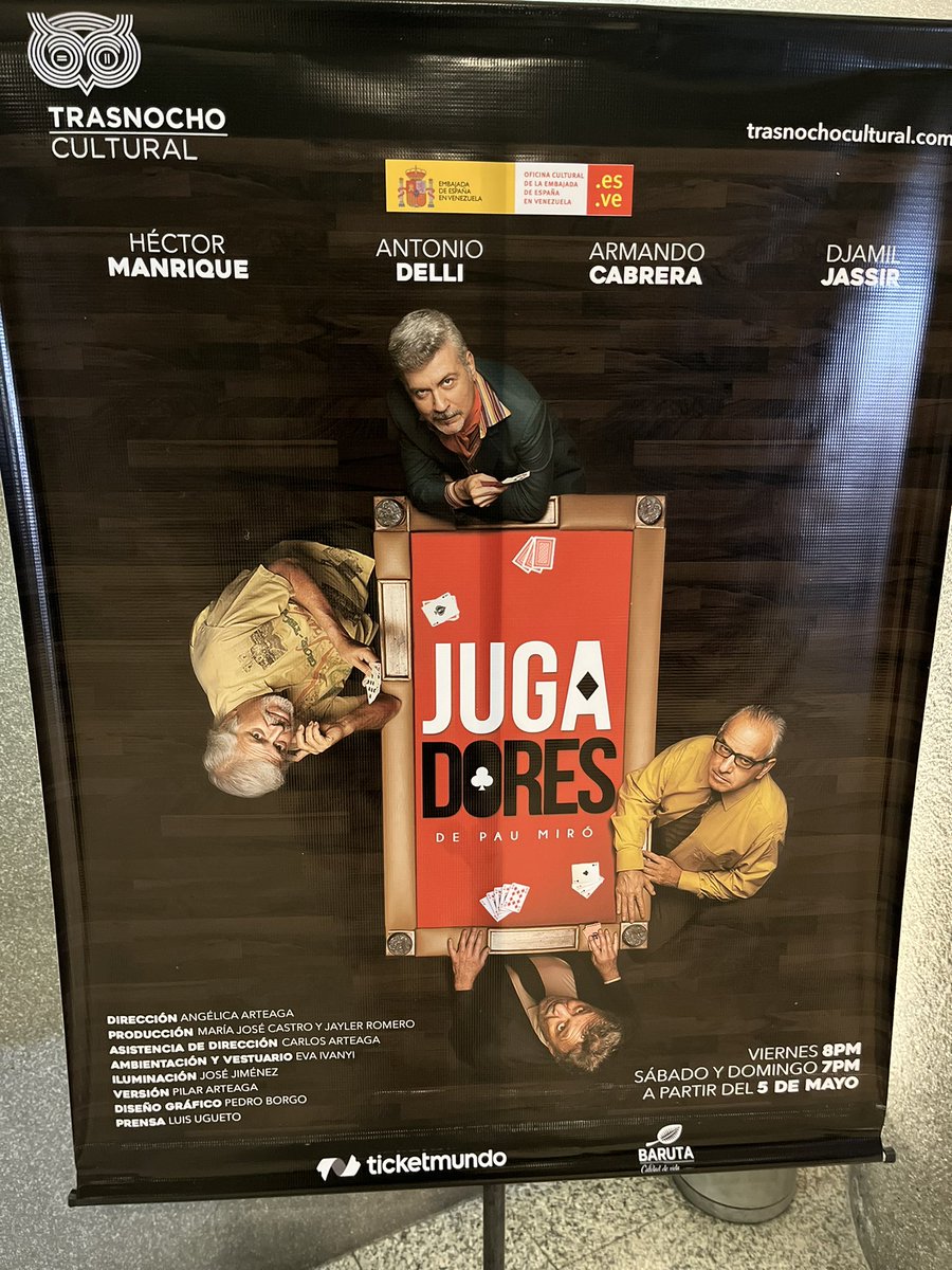 annaminivini's tweet photo. #17May
#BuenosDias
#FelizMiercoles
Excelente obra de teatro”Jugadores” con uno de los actores y director @manriquehector en @trasnochocult Una obra impecable.Maravilloso guion,producción y vestuario.Compra las entradas en @trasnochocult #QueVivaElTeatro #Apoyalo https://t.co/TsdPpWel9s