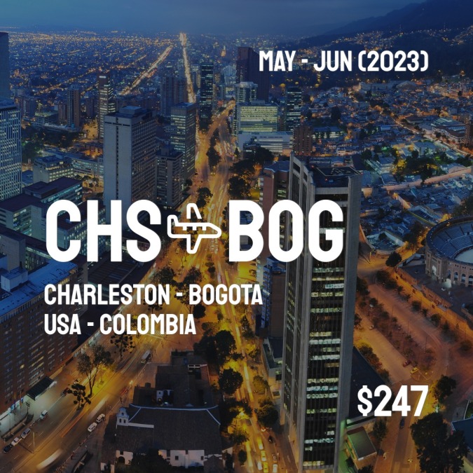 CHSCheapFly's tweet image. ✈️ Charleston (CHS) to Bogota (BOG) for only $247 (USD) roundtrip 💸
20 live dates on Adventure Machine. - get the app on iOS or Android #charleston #charlestonsc #charlestonlife #charlestonphotographer #charlestonliving #charlestoneats