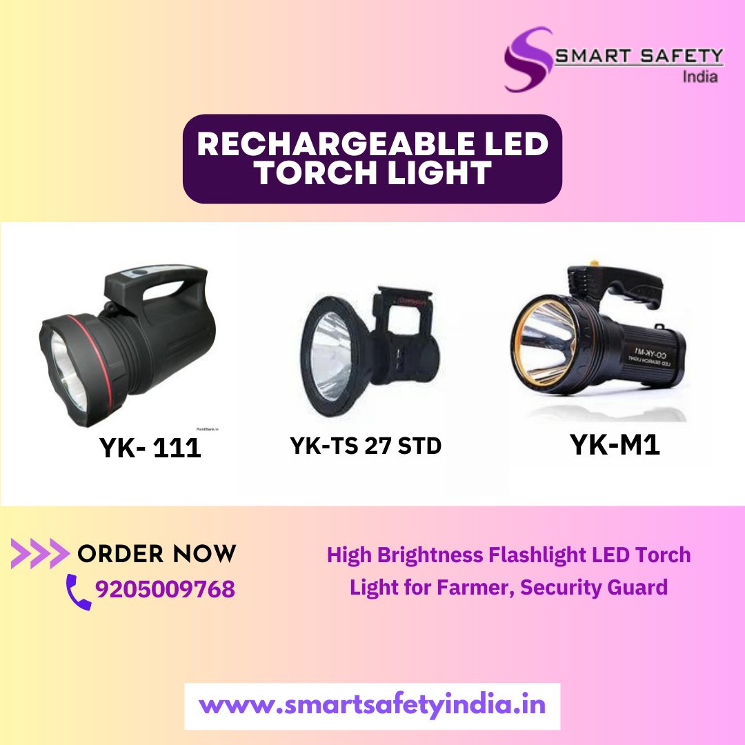 smartsafetygps's tweet image. Buy a High Power Rechargeable LED Torchlight, and Get the best  Offer from Smart Safety India.
📲Call-(+91)- 9205009768,(+91)- 9643140406
department.
mail us at:- info@smartsafetyindia.in
Visit here:- smartsafetyindia.in/led-searchligh…
#trochlight #smartsafetyindia #rechargeableledlight