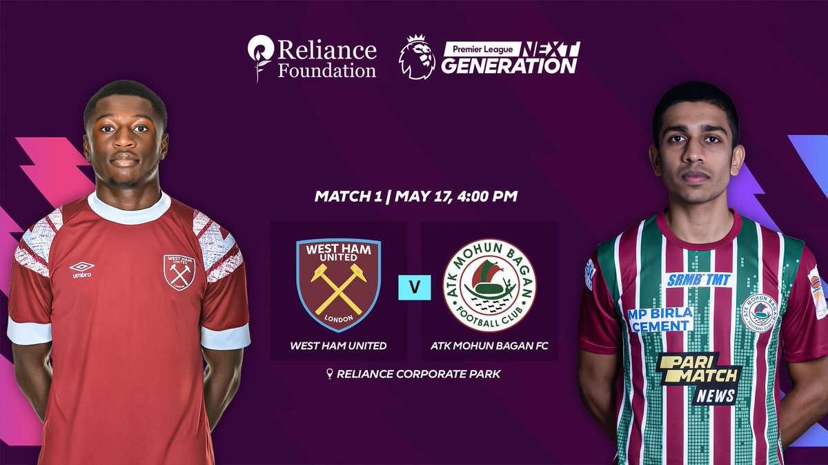 The #PLNextGen Cup 2023 starts tonight with an exciting encounter between @WestHam and @atkmohunbaganfc!🔥 

Catch #WHUATKMB on bit.ly/42P2gP2!

#RelianceFoundation #WestHamUnitedFC #ATKMohunBagan | @PLforIndia | @RFYouthSports