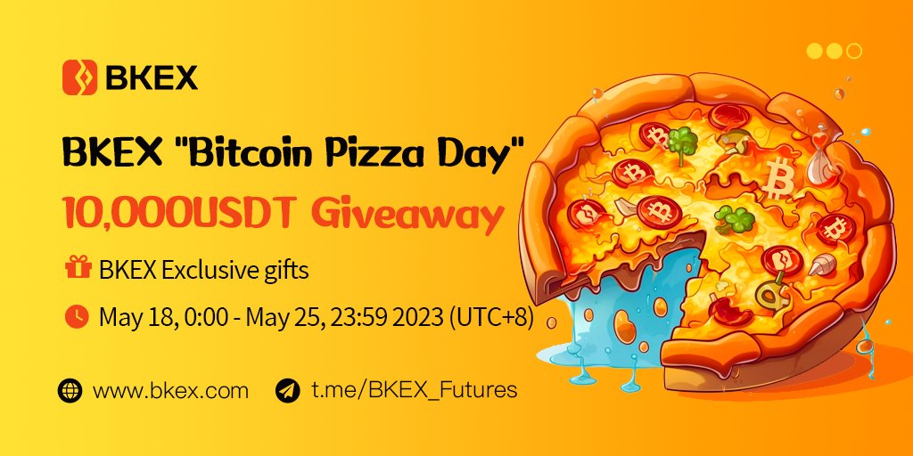#BKEX “#Bitcoin Pizza Day” 🚀🚀🚀

🎉10,000 USDT Giveaway!🎁

1⃣Follow @BKEXFutures + RT, 
2⃣Comment “BKEX Bitcoin Pizza Day”

Top 3 participants will get #BKEX customized luggage.🧧

Five people were randomly selected to win BKEX exclusive gift! 🎒

First-come, first-served! ✈️