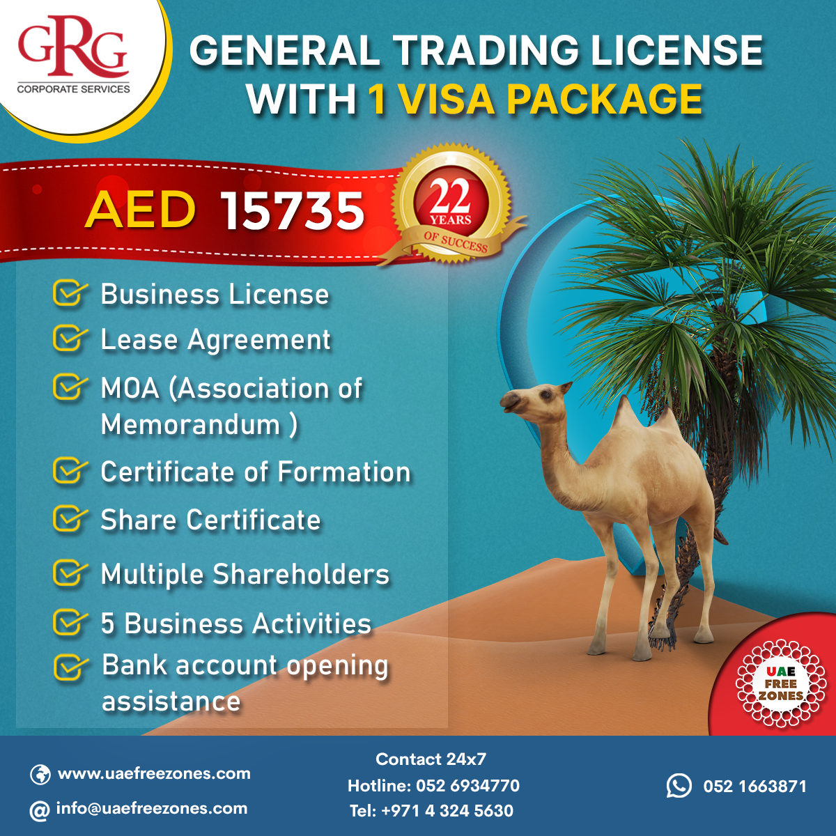 uaefreezone's tweet photo. Looking to expand your business in the UAE? Look no further than the General Trading License with 1 Visa Package offered by UAE Freezones

Contact us
+971 4 324 5630
+971 52 6934770
info@uaefreezones.com
https://t.co/PR6YvqsFOS

#UAEFreezones #GeneralTradingLicense #VisaPackages https://t.co/gcMQFiX3Mm