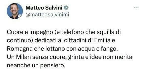 Il "capitano" coraggioso pubblica un tweet indegno e quando viene sommerso dalle proteste social lo cancella.
Vicepresidente del consiglio, ministro delle infrastrutture, già ministro dell'interno. 
Meritiamo di meglio.
#salvini #emilia <a href="/pdnetwork/">Partito Democratico 🇮🇹 🇪🇺</a>