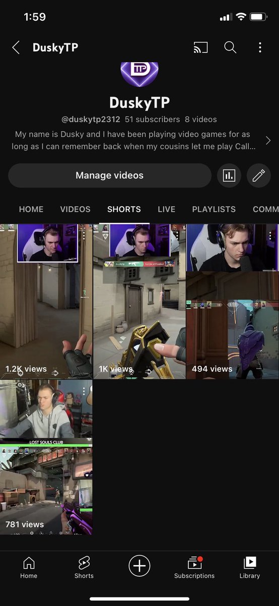 DuskyTP's tweet image. 2.2k views on my most recent shorts on YouTube. Appreciate the support from the fans and anyone that came across the short. Drop a sub!!!!