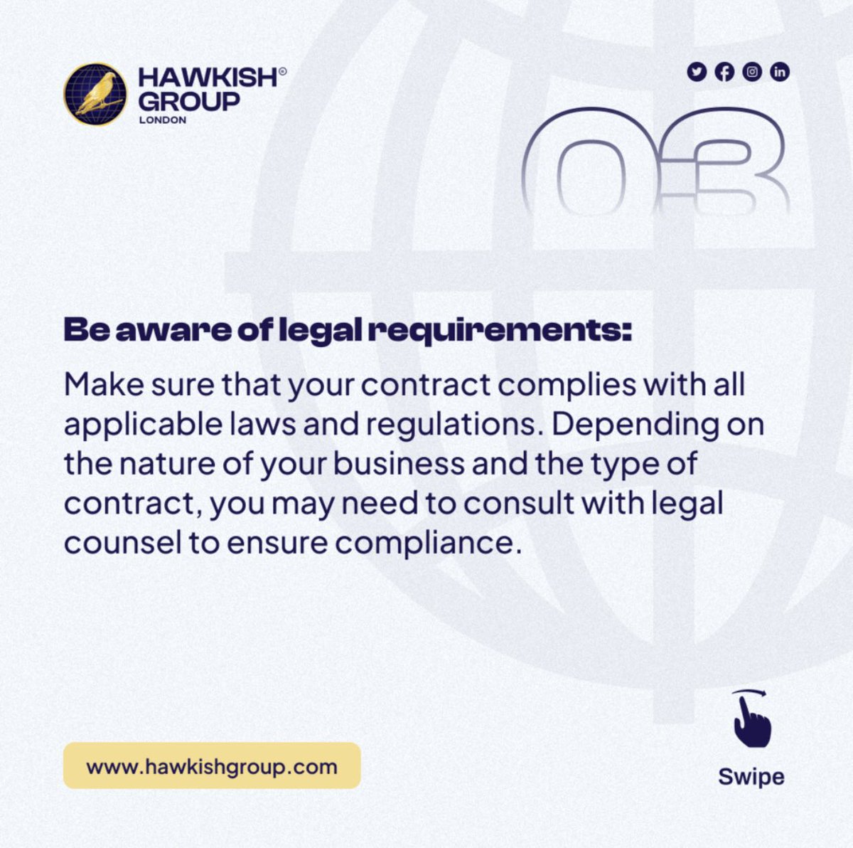hawkishGroup's tweet photo. More details in previous post. To speak with one of our consultants, Call or send a whatsapp message today on +2348100667107, +442071675741 or send us an Email: Info@hawkishgroup.com
#contract #agreement #consultant #business #contractualagreement #businesscontract #ukbusiness https://t.co/R2lcB7VMFR