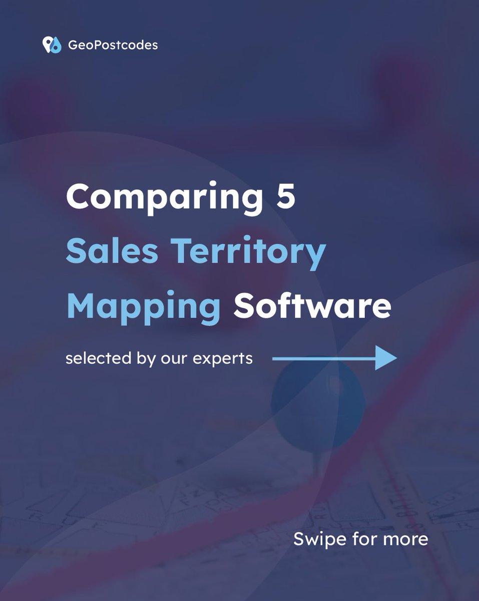 GeoPostcodes's tweet image. 5️⃣ Sales Territory Mapping software to generate territory visualizations efficiently and accurately.

Selected by our experts.

#territorymapping #mapping #geopostcodes #territoryplanning #salesoperations