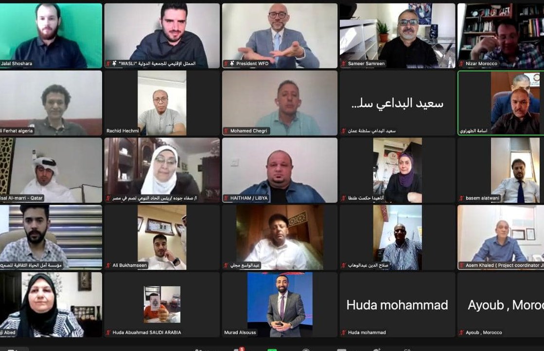 WFD and @WASLI_tweets continue their regional trainings with a webinar in the Arab Region on best practices in collaboration between deaf communities and #signlanguage interpreters. 🤝
This is the third regional training and more are planned.