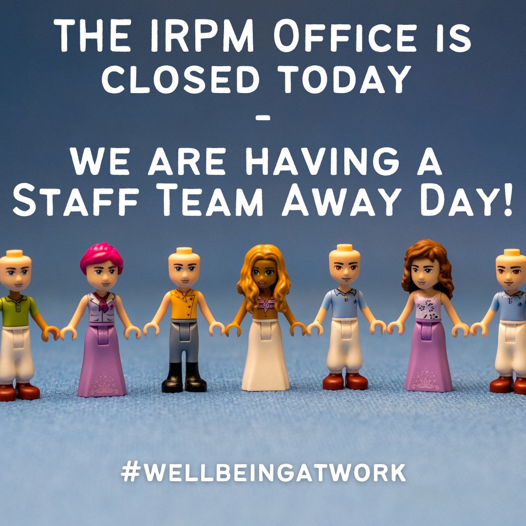 The IRPM team are out team building (also celebrating a successful #IRPMSem23)!

Our office closed all day today and we will be back tomorrow morning at 9am

#wellbeingatwork #teambuilding #irpm #officeclosed #AwayDay