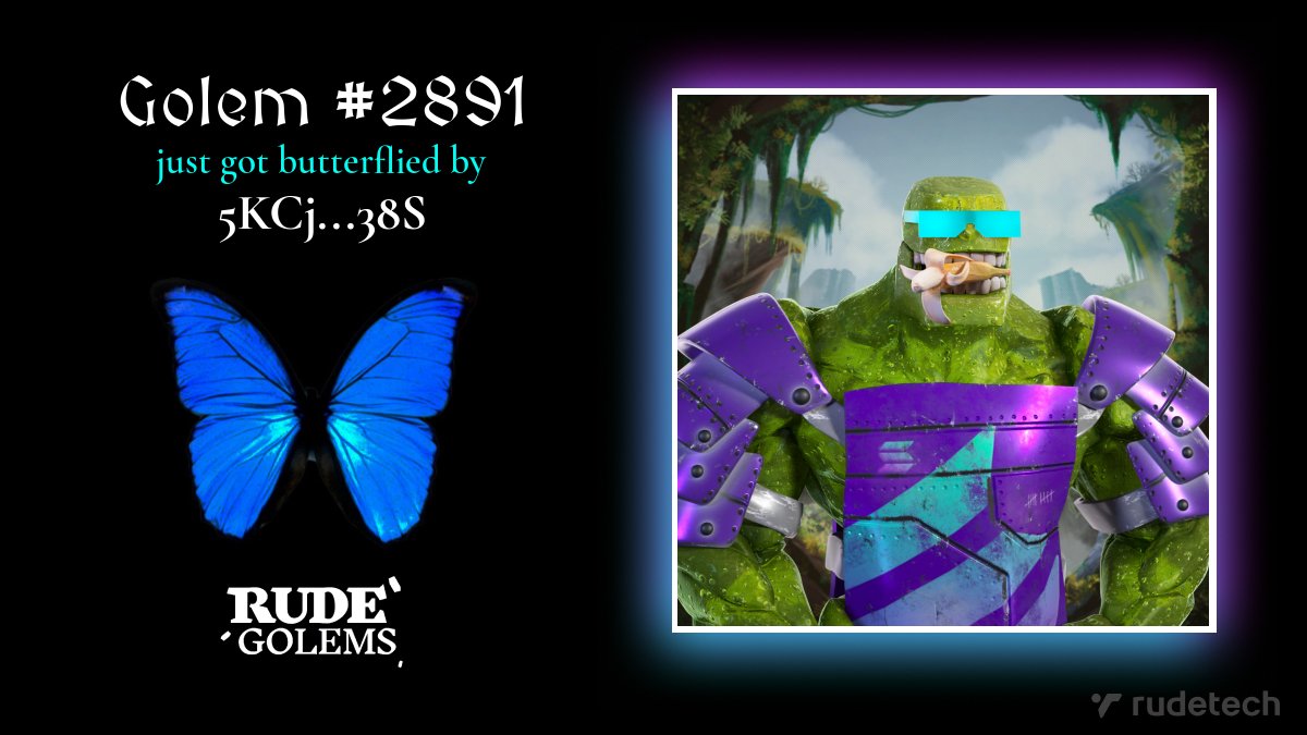 RudeRework's tweet image. A Rude Golem just changed it's appearance! 🦋😱 #RudeRework #RudeGolems