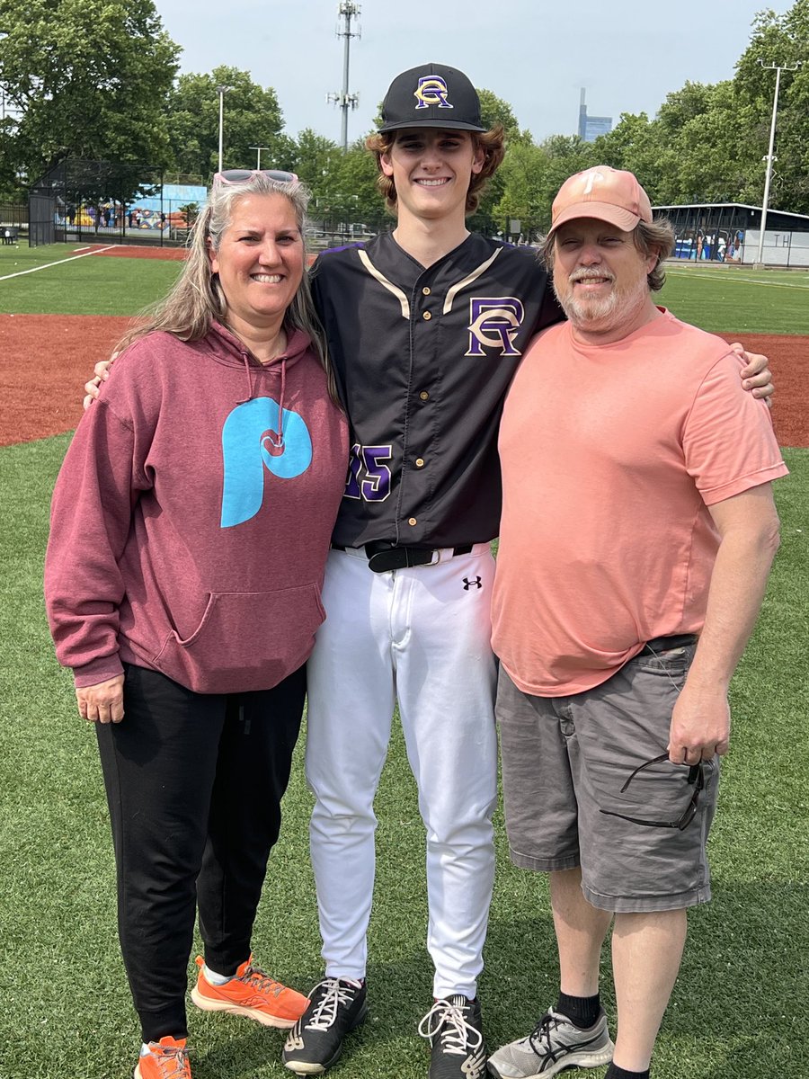 Billy Pierce and his parents on Senior Day