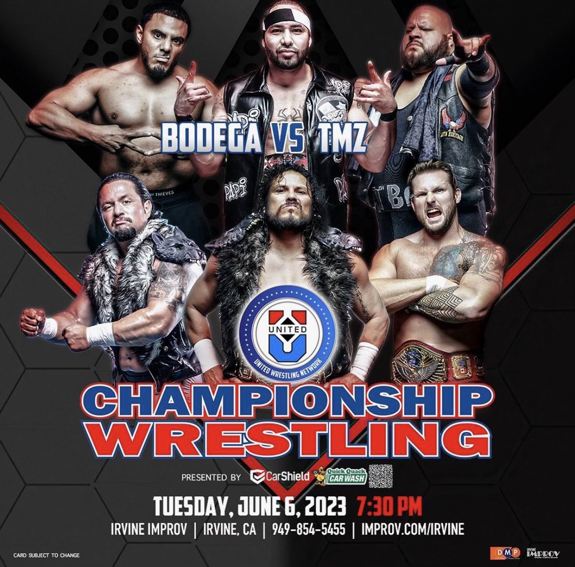 This is a Main Event anywhere you go…  JUNE 6 @TheIrvineImprov @unitedwrestling it’s time to #RobTheHouse🏚 #Bodega🇵🇷 #TMZ 

🎟️ ticketweb.com/event/champion…