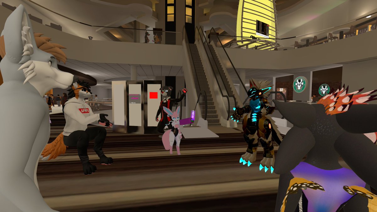 ChevronTheWolf's tweet photo. @FurryWeekend @furality #hypeday #FWA2023 #VRChat
Hyping up FWA2023 with a visit to the hotel and Furality worlds (May 7, 2023)!
(Yes, I know FWA2023 is over-I'm late! XD) https://t.co/AaQP4gNyG9