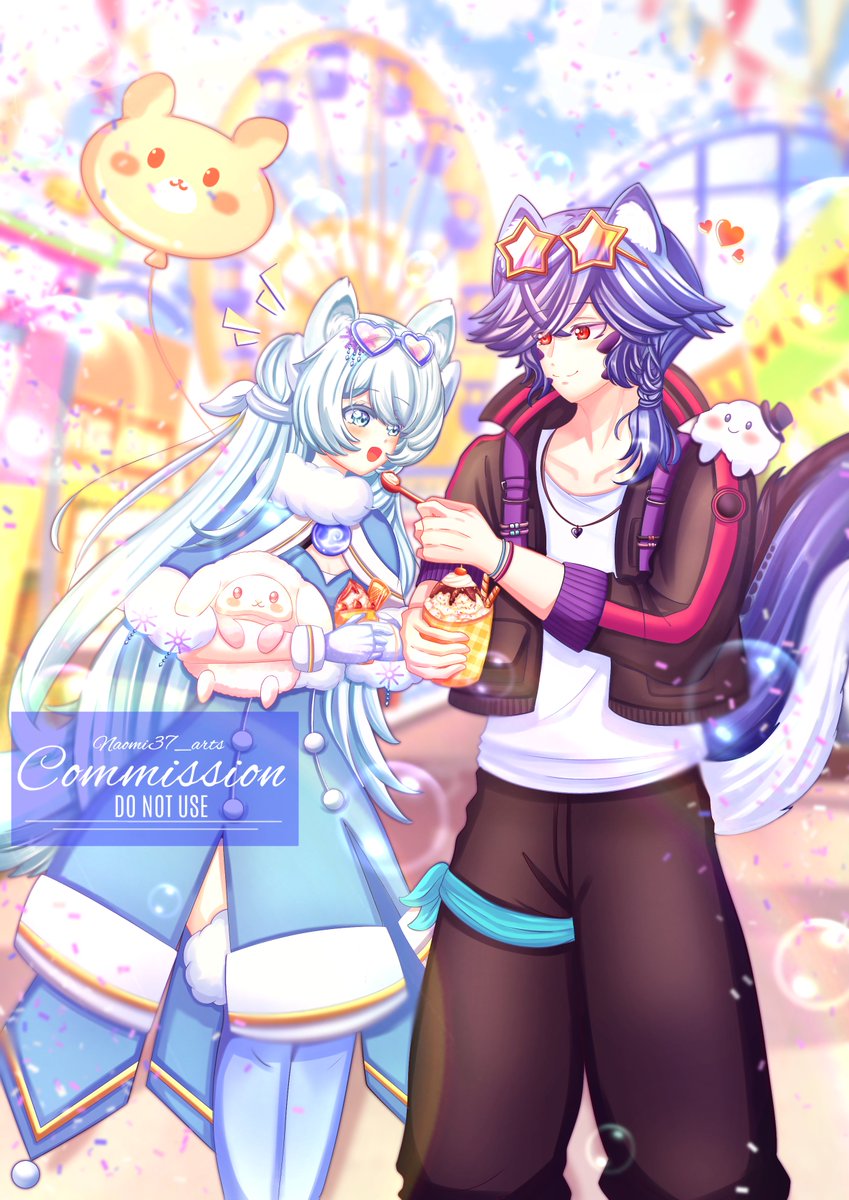 Naomi37_arts's tweet photo. 2 awesome foxes in one frame 😍

Art Commissioned by @FrostyFoxxie with her friend @NickyHeartVT 💕

Really happy and proud on how this one turned out! 💙 https://t.co/bPIg0lagtF