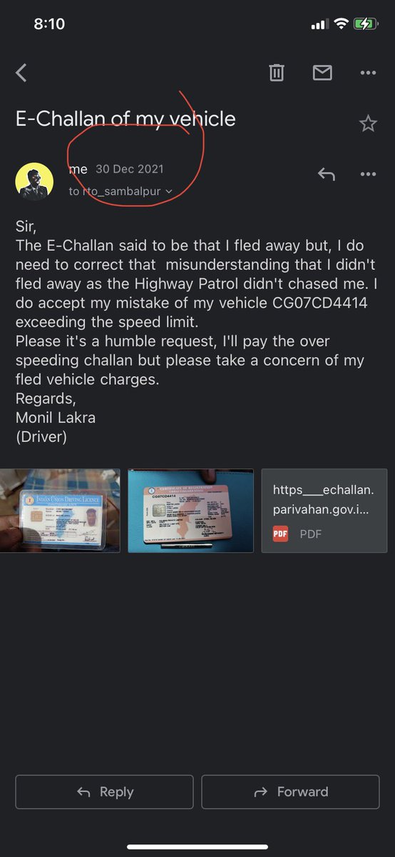 lakra_monil's tweet photo. @RTO_SAMBALPUR @STAOdisha 
Please remove my driving  without DL charges, I had already submitted my DL, RC , Insurance to the RTO Sambalpur against which my DL has been suspended for 3 months. It’s been 2 years since the e-challan has been issued. I even submitted a complaint. https://t.co/hrLvouFzGO