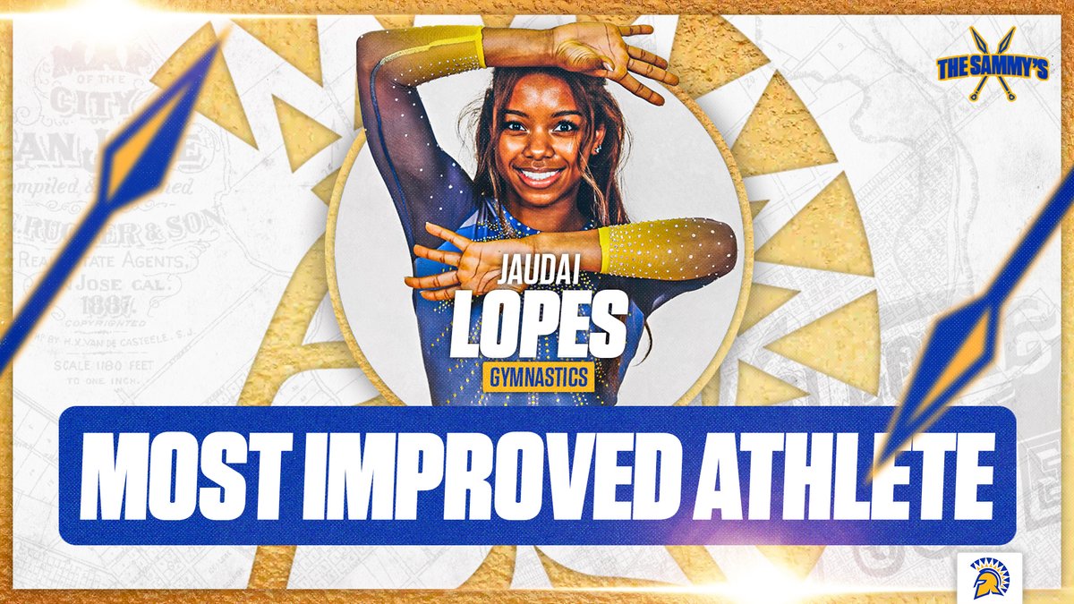 🏆 MOST IMPROVED ATHLETE 🏆

⭐️ Jaudai Lopes, <a href="/SanJoseStateGYM/">San Jose State Gymnastics</a> 

#2023Sammys | #AllSpartans