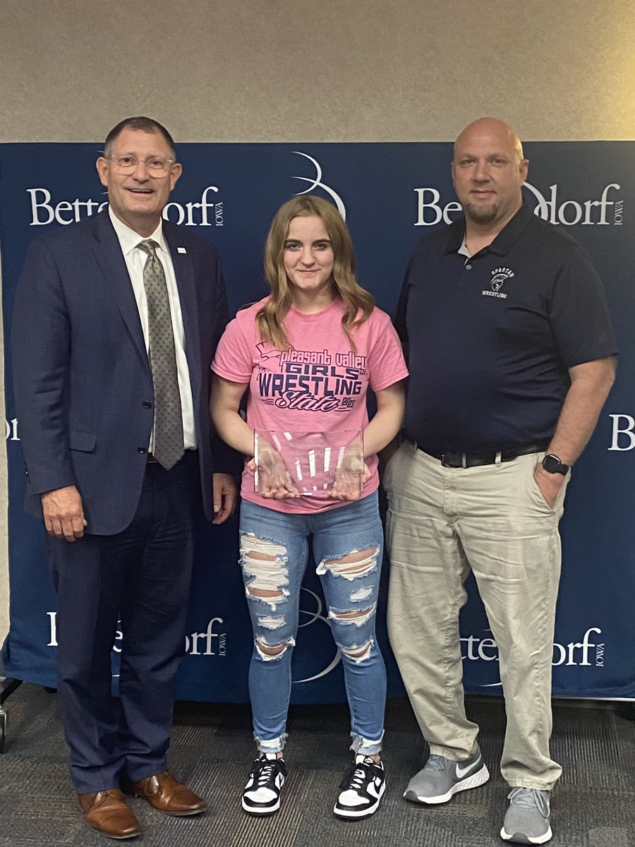 pleasvalwrestle's tweet photo. Congratulations to Abby Meyrer and Caden McDermott for their City of Bettendorf Mayoral Proclamation! https://t.co/cL1TaunbsD