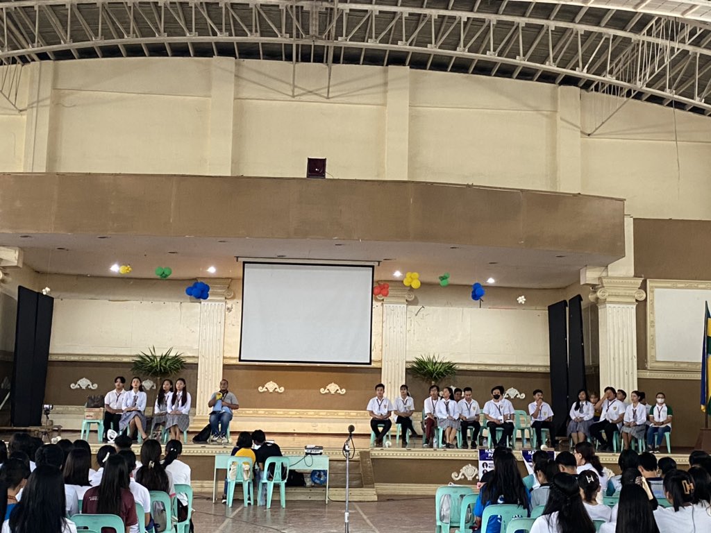 csukomyu's tweet photo. HAPPENING NOW | #PulsoCSU Face the CSUans Miting de Avance held today at CSU Gymnasium.
#AndrewsVote2023 https://t.co/POMpL29wtt