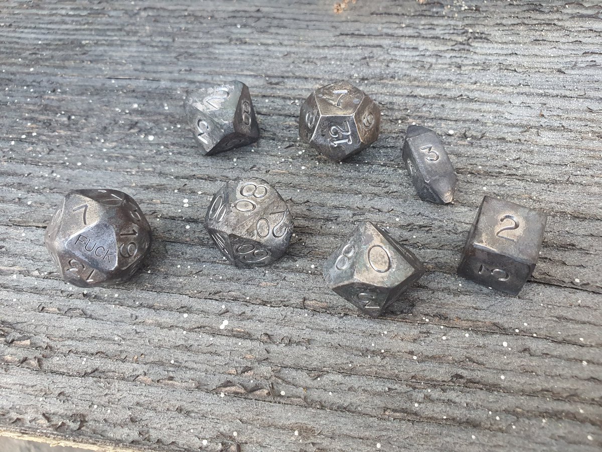 Sent out a forged dice set today as well.
I adulted hard, y'all.