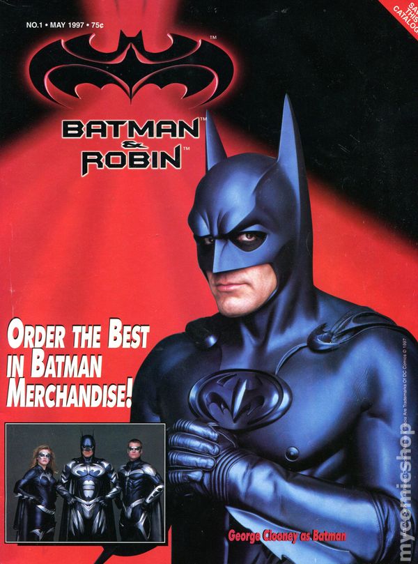 BatmanAnthology's tweet image. Here&apos;s a special 2 in 1 Merchandise Catalogue, with merch for (and relating to) both Batman &amp;amp; Robin, as well as 1997&apos;s Spawn. Spawn was released by New Line Cinema who was owned by Time Warner who also owned WB so it makes sense these 2 sharing a catalogue. Pokes @SpawnArchive